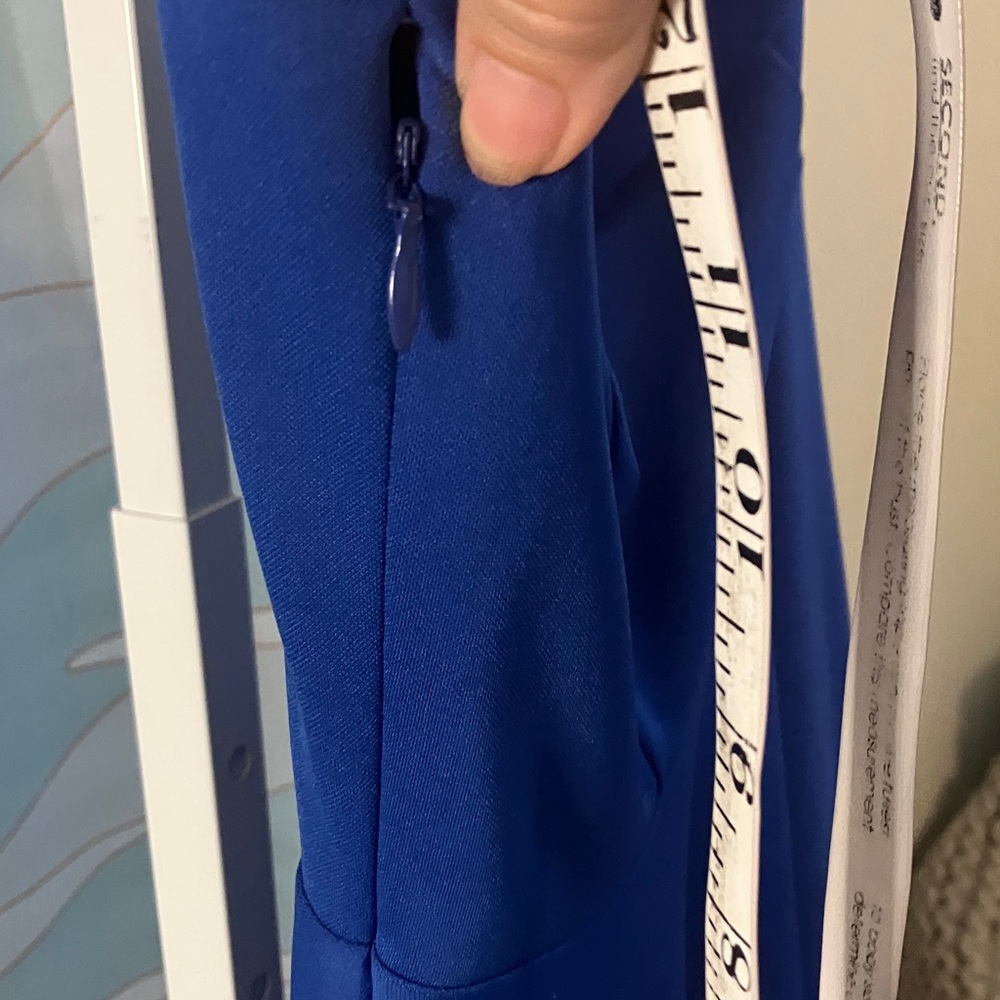 Chic One-Shoulder Blue Dress - Picture 7 of 8